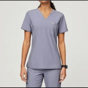 Figs scrubs Vapor Blue Space Dye Catarina One-Pocket Scrub Top size XL